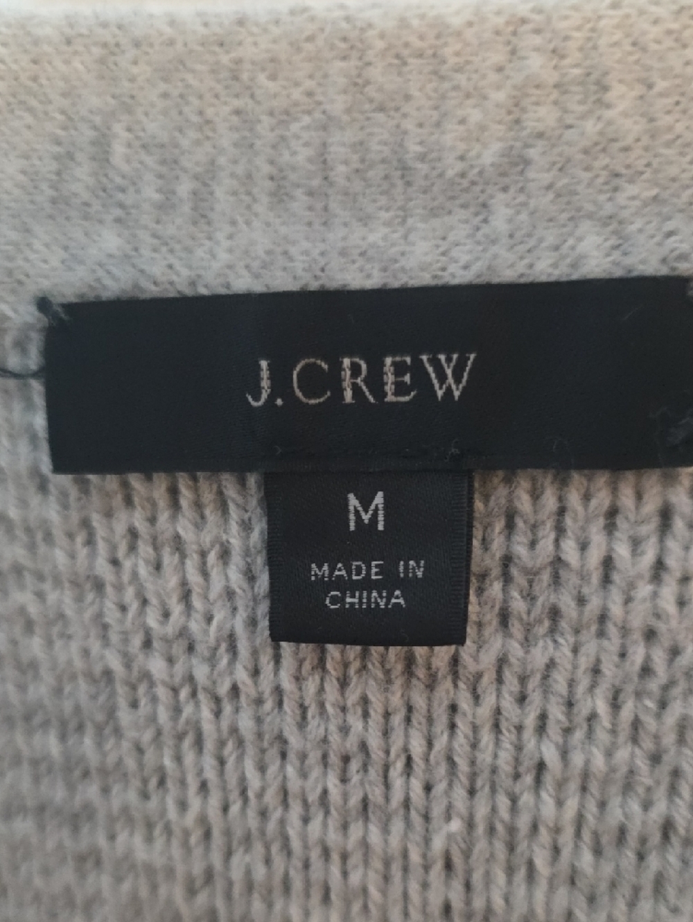 J. Crew Light Gray V-Neck Button Front Pocket Cardigan - Picture 2 of 5
